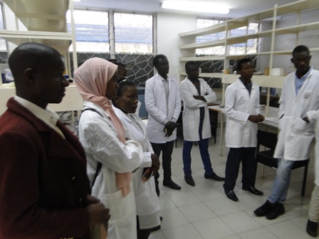 Photo: Visiting BSc Biochemistry students engaged in practical session, CEBIB molecular biology lab