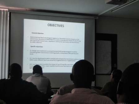 Photo: CEBIB faculty & students keenly follow Dr. Priscilla Ngotho's presentation