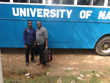 Photo: CEBIB International students & BHEARD Fellows (L->R); Nathaniel Leesolee & Samuel Mwafulirwa