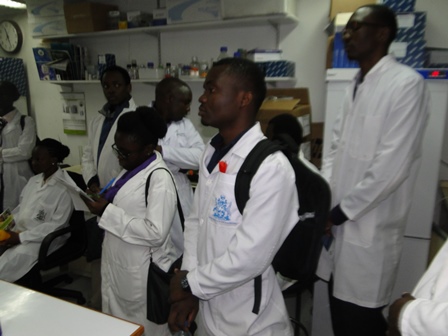 Photo: CEBIB postgraduates in R&D lab, ICIPE 