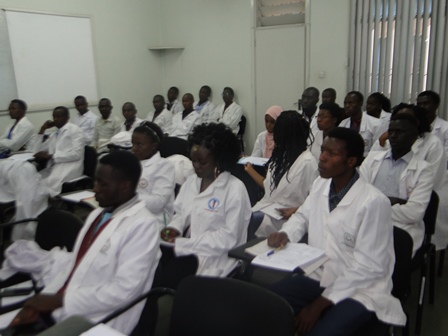 Photo: Visiting BSc Biochemistry students follow lecture session in CEBIB Lecture room