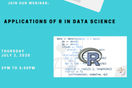 Webinar poster: Applications of R software in data science